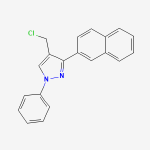 molecular formula C20H15ClN2 B3039046 4-(chloromethyl)-3-(2-naphthyl)-1-phenyl-1H-pyrazole CAS No. 955963-19-6