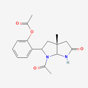 2-[(3aR)-1-acetyl-3a-methyl-5-oxooctahydropyrrolo[2,3-b]pyrrol-2-yl]phenyl acetate