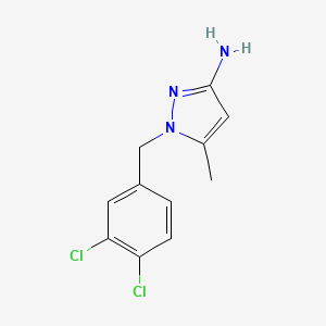 molecular formula C11H11Cl2N3 B3039067 1-(3,4-dichlorobenzyl)-5-methyl-1H-pyrazol-3-amine CAS No. 956440-99-6