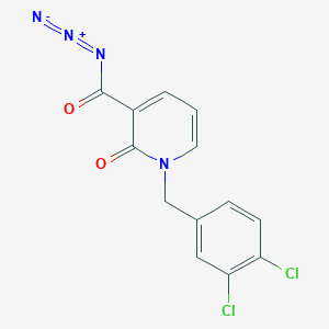 molecular formula C13H8Cl2N4O2 B3039069 1-[(3,4-二氯苯基)甲基]-2-氧代-1,2-二氢吡啶-3-羰基叠氮化物 CAS No. 956453-98-8
