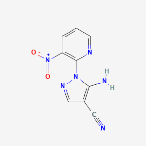 molecular formula C9H6N6O2 B3039077 5-氨基-1-(3-硝基吡啶-2-基)-1H-吡唑-4-腈 CAS No. 956754-94-2