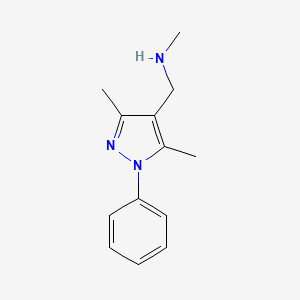 [(3,5-dimethyl-1-phenyl-1H-pyrazol-4-yl)methyl](methyl)amine