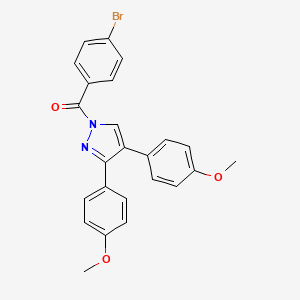 [3,4-Bis(4-methoxyphenyl)pyrazol-1-yl]-(4-bromophenyl)methanone