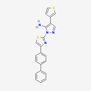 1-(4-[1,1'-biphenyl]-4-yl-1,3-thiazol-2-yl)-4-(3-thienyl)-1H-pyrazol-5-amine