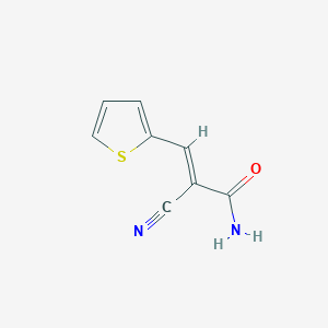 molecular formula C8H6N2OS B3039108 (2E)-2-cyano-3-(thiophen-2-yl)prop-2-enamide CAS No. 97006-41-2