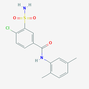 4-chloro-N-(2,5-dimethylphenyl)-3-sulfamoylbenzamide