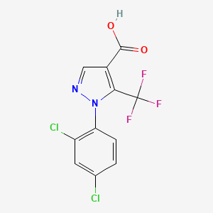 B3039122 1-(2,4-Dichlorophenyl)-5-(trifluoromethyl)-1H-pyrazole-4-carboxylic acid CAS No. 98534-78-2