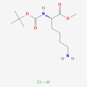 molecular formula C12H25ClN2O4 B3039133 (S)-Methyl 6-amino-2-((tert-butoxycarbonyl)amino)hexanoate hydrochloride CAS No. 99532-86-2