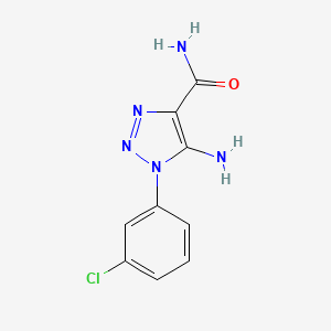 molecular formula C9H8ClN5O B3039137 5-amino-1-(3-chlorophenyl)-1H-1,2,3-triazole-4-carboxamide CAS No. 99849-25-9