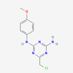 6-(chloromethyl)-N-(4-methoxyphenyl)-1,3,5-triazine-2,4-diamine