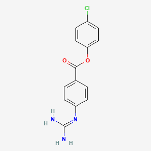 molecular formula C14H12ClN3O2 B3039139 4-Chlorophenyl 4-guanidinobenzoate CAS No. 99966-56-0