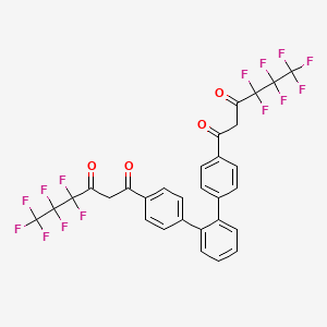 molecular formula C30H16F14O4 B3039158 1,1'-[1,1':2',1''-Terphenyl]-4,4''-diylbis[4,4,5,5,6,6,6-heptafluoro-1,3-hexanedione CAS No. 200862-69-7