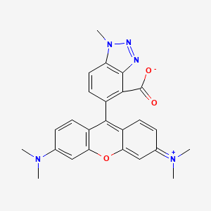 molecular formula C25H23N5O3 B3039166 3,6-Bis-(dimethylamino)-9-(4-carboxy-1-methylbenzotriazol-5-yl)xanthylium CAS No. 339527-82-1