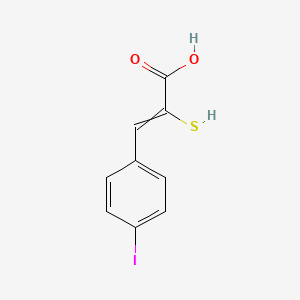 3-(4-Iodophenyl)-2-mercapto-2-propenoic acid