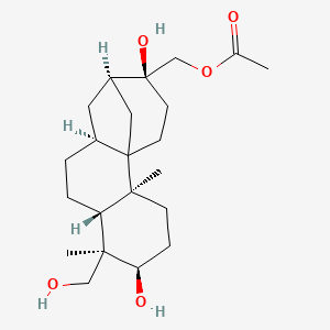 [(2S,5R,6R,7R,10S,12R,13S)-5,13-Dihydroxy-6-(hydroxymethyl)-2,6-dimethyl-13-tetracyclo[10.3.1.01,10.02,7]hexadecanyl]methyl acetate