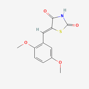 molecular formula C12H11NO4S B3039192 (5Z)-5-(2,5-dimethoxybenzylidene)-1,3-thiazolidine-2,4-dione CAS No. 154617-50-2