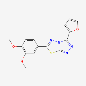 4-[3-(2-FURYL)[1,2,4]TRIAZOLO[3,4-B][1,3,4]THIADIAZOL-6-YL]-2-METHOXYPHENYL METHYL ETHER