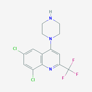 1-[6,8-Dichloro-2-(trifluoromethyl)quinol-4yl]piperazine