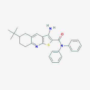 molecular formula C28H29N3OS B303922 3-amino-6-tert-butyl-N,N-diphenyl-5,6,7,8-tetrahydrothieno[2,3-b]quinoline-2-carboxamide 