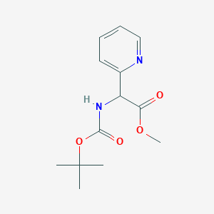 molecular formula C13H18N2O4 B3039230 2-(Boc-氨基)-2-(2-吡啶基)乙酸甲酯 CAS No. 1001426-31-8