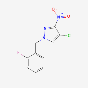 4-chloro-1-(2-fluorobenzyl)-3-nitro-1H-pyrazole
