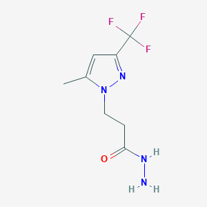 3-(5-Methyl-3-(trifluoromethyl)-1H-pyrazol-1-yl)propanehydrazide