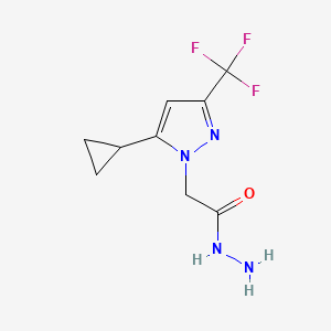 2-[5-cyclopropyl-3-(trifluoromethyl)-1H-pyrazol-1-yl]acetohydrazide