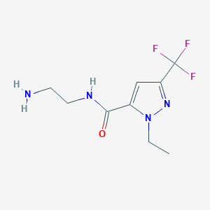 molecular formula C9H13F3N4O B3039239 N-(2-aminoethyl)-1-ethyl-3-(trifluoromethyl)-1H-pyrazole-5-carboxamide CAS No. 1001519-28-3