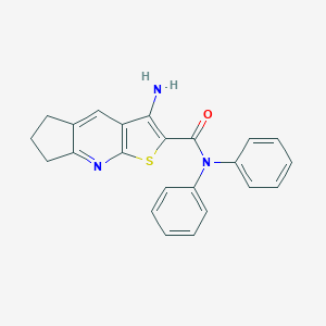 molecular formula C23H19N3OS B303924 3-amino-N,N-diphenyl-6,7-dihydro-5H-cyclopenta[b]thieno[3,2-e]pyridine-2-carboxamide 