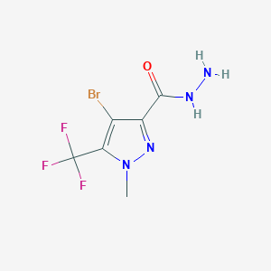 4-bromo-1-methyl-5-(trifluoromethyl)-1H-pyrazole-3-carbohydrazide