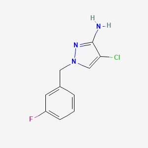 molecular formula C10H9ClFN3 B3039245 4-chloro-1-(3-fluorobenzyl)-1H-pyrazol-3-amine CAS No. 1001757-55-6
