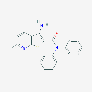 molecular formula C22H19N3OS B303925 3-amino-4,6-dimethyl-N,N-diphenylthieno[2,3-b]pyridine-2-carboxamide 
