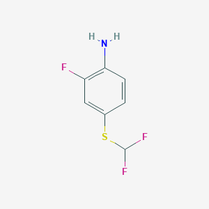 molecular formula C7H6F3NS B3039250 2-Fluoro-4-difluoromethylthioaniline CAS No. 100280-11-3