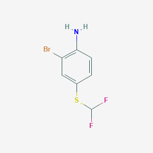 molecular formula C7H6BrF2NS B3039251 (5-Bromo-2-((difluoromethyl)thio)phenyl)methanol CAS No. 100280-41-9