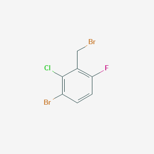 molecular formula C7H4Br2ClF B3039254 1-Bromo-3-bromomethyl-2-chloro-4-fluorobenzene CAS No. 1003608-90-9