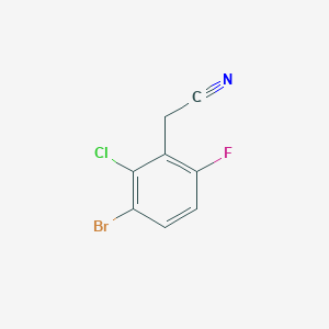 molecular formula C8H4BrClFN B3039255 3-Bromo-2-chloro-6-fluorophenylacetonitrile CAS No. 1003608-91-0