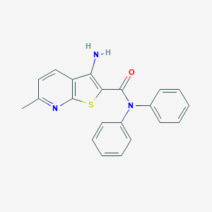 molecular formula C21H17N3OS B303926 3-amino-6-methyl-N,N-diphenylthieno[2,3-b]pyridine-2-carboxamide 