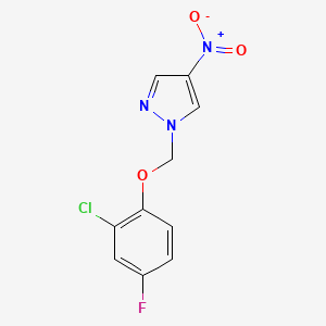 molecular formula C10H7ClFN3O3 B3039260 1-((2-Chloro-4-fluorophenoxy)methyl)-4-nitro-1H-pyrazole CAS No. 1003993-40-5