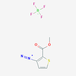 molecular formula C6H5BF4N2O2S B3039262 2-Methoxycarbonylthiophene-3-diazonium tetrafluoroborate CAS No. 100421-50-9
