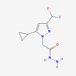 2-(5-Cyclopropyl-3-(difluoromethyl)-1H-pyrazol-1-yl)acetohydrazide