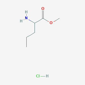 molecular formula C6H14ClNO2 B3039270 Methyl 2-aminopentanoate hydrochloride CAS No. 10047-10-6