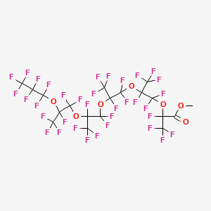 molecular formula C19H3F35O7 B3039274 Methyl 2,3,3,3-tetrafluoro-2-[1,1,2,3,3,3-hexafluoro-2-[1,1,2,3,3,3-hexafluoro-2-[1,1,2,3,3,3-hexafluoro-2-[1,1,2,3,3,3-hexafluoro-2-(1,1,2,2,3,3,3-heptafluoropropoxy)propoxy]propoxy]propoxy]propoxy]propanoate CAS No. 1005033-64-6