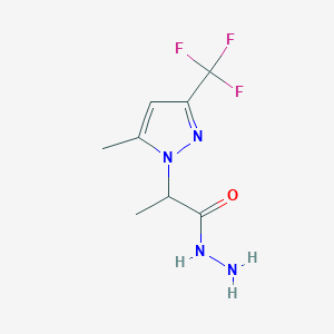 2-(5-Methyl-3-(trifluoromethyl)-1H-pyrazol-1-yl)propanehydrazide