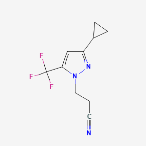3-(3-Cyclopropyl-5-(trifluoromethyl)-1H-pyrazol-1-yl)propanenitrile