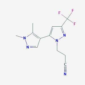 3-(1',5'-Dimethyl-5-(trifluoromethyl)-1'H,2H-[3,4'-bipyrazol]-2-yl)propanenitrile