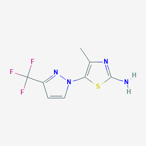 4-methyl-5-[3-(trifluoromethyl)-1H-pyrazol-1-yl]-1,3-thiazol-2-amine