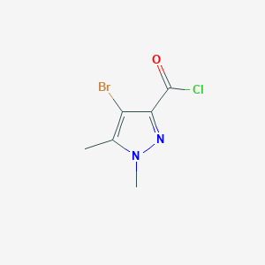 molecular formula C6H6BrClN2O B3039295 4-bromo-1,5-dimethyl-1H-pyrazole-3-carbonyl chloride CAS No. 1006471-24-4