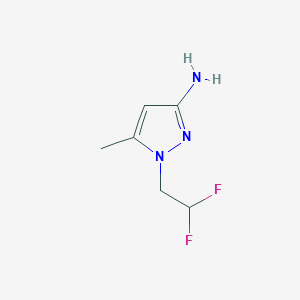 molecular formula C6H9F2N3 B3039298 1-(2,2-difluoroethyl)-5-methyl-1H-pyrazol-3-amine CAS No. 1006486-89-0