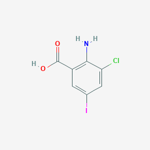 molecular formula C7H5ClINO2 B3039310 2-氨基-3-氯-5-碘苯甲酸 CAS No. 101012-31-1