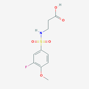 molecular formula C10H12FNO5S B3039311 3-(3-Fluoro-4-methoxybenzenesulfonamido)propanoic acid CAS No. 1010904-98-9